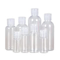 White PET Disc-Top Cosmetic Lotion Bottles 5ml to 30ml Sizes with Flip Top Cap Empty Plastic Bottles