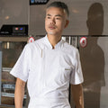 Factory Men Women's Unisex Kitchen Short Sleeve Restaurant Bakery Cafe Cooking Stretchy Chef Jacket Cook Chef Uniform Chef Coat
