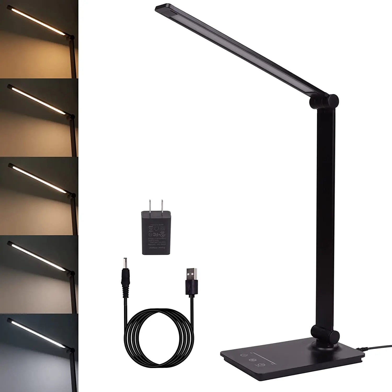 New Foldable Eye-caring Rechargeable Office Bedside Led Desk Light Wireless Charging Table Lamp