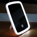 USB Rechargeable Multifunctional LED Lights Portable Desktop Makeup Mirror with ABS Finish Private Label Cosmetic Make up Tool