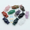 Natural Stone Carving Festival Candy Gift Gemstone Agate Ornaments Folk Arts Healing Energy for Decorate