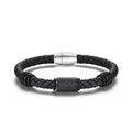 2024 New Arrival Mens Jewelry Stainless Steel Components Black Custom Engravable Bracelet With Magnetic Clasp