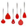 Home and Kitchen Gadgets 6PCS Kitchen Utensils From China Silicone Kitchen Utensils Set with Stainless Steel Handle