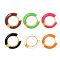 Candy Colored Earrings Drop Stainless Steel Gold-plated Color Retaining Waterproof Earrings