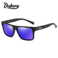DUBERY Top Level 2025 Carbon Fiber Square Frame Sunglasses for Men UV400 Polarized Aluminum Blue Red Yellow Frames PC Material