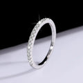 Factory Wholesale S925 Silver Moissanite Vvs D Color Ring With GRA Certificate in a Row Stacking Ring for Women Wedding Ring