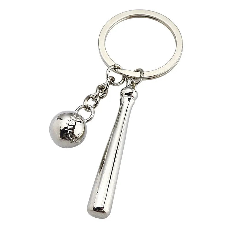 New 3D Metal Baseball Football Olive Softball Keychain UV Printed Carabiner for Leisure Games Cars Backpacks Fashion Style
