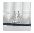 E2139 9-10mm DIY Natural Freshwater Pearl Charm Earrings Mounting Accessory 925 Sterling Silver Gold Plated  Jewelry for Women