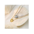 Shake Bone Chain Fashion Multi-dimensional Hollow Love Necklace Titanium Steel 18k Gold Plating Fashion Heart Shaped Necklace