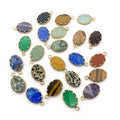 Bulk Natural Opal Lapis Agate Stone Pendants for Women Necklace Jewelry Making