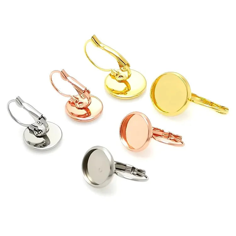 Factory Price Stainless Steel Earring Clip French Kidney Ear Wire Loop Making Hook Earring Base Clip Backs of Earring Findings