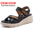 Luxury Design Women's Summer New Style Metal Buckle Sandals Wedge Heel Casual Light slippers Beach Shoes Fashion Shoes Women