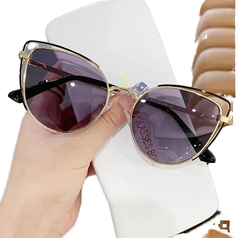 Metal Cat Eye Sunglasses for Women | UV400 Lenses Stylish Design