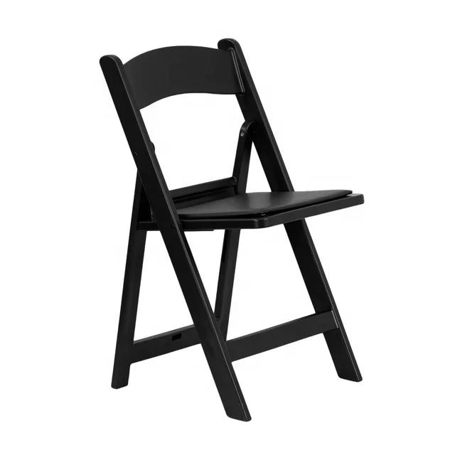 Outdoor Black Resin Plastic Folding Wedding Wimbledon Garden Chairs