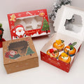 Custom Bulk Kraft Paper Boxes 4/6/12-Hole Muffin/Cake/Cupcake Packaging Transparent Mini Cupcake Box Wholesale