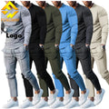 Fengway Custom Men's Gym Sportswear Solid Color 2-Piece Jogging Pants & Casual T-Shirt Summer Sports Tracksuits for Men