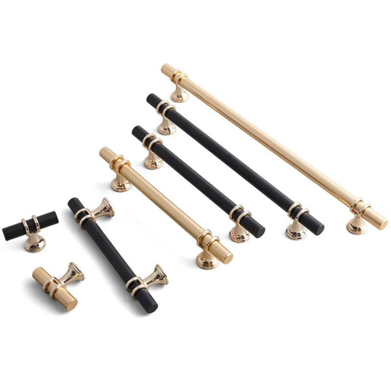 Oukali Promotion Factory Top Seller Zinc Alloy New T Bar Pull Kitchen Cupboard Cabinet Drawer Door Long Knurled Handles