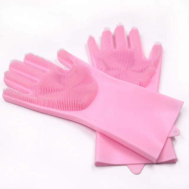 Kitchen Wash Housekeeping Scrubbing Car Cleaning Silicon Cleaning Hand Gloves for Kitchen