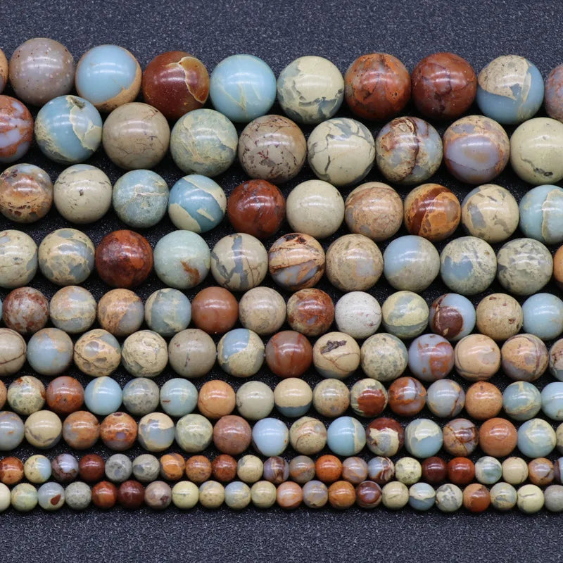 DIY Good Quality Sediment Imperial Jasper 12mm Smooth Round Gemstone Loose Beads for Jewelry Making crystal jewelry