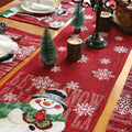 Custom logo Ychon Christmas Tablecloth for Rectangle Tables Table Cloth Holiday Table Cover for Party Dinner Decor