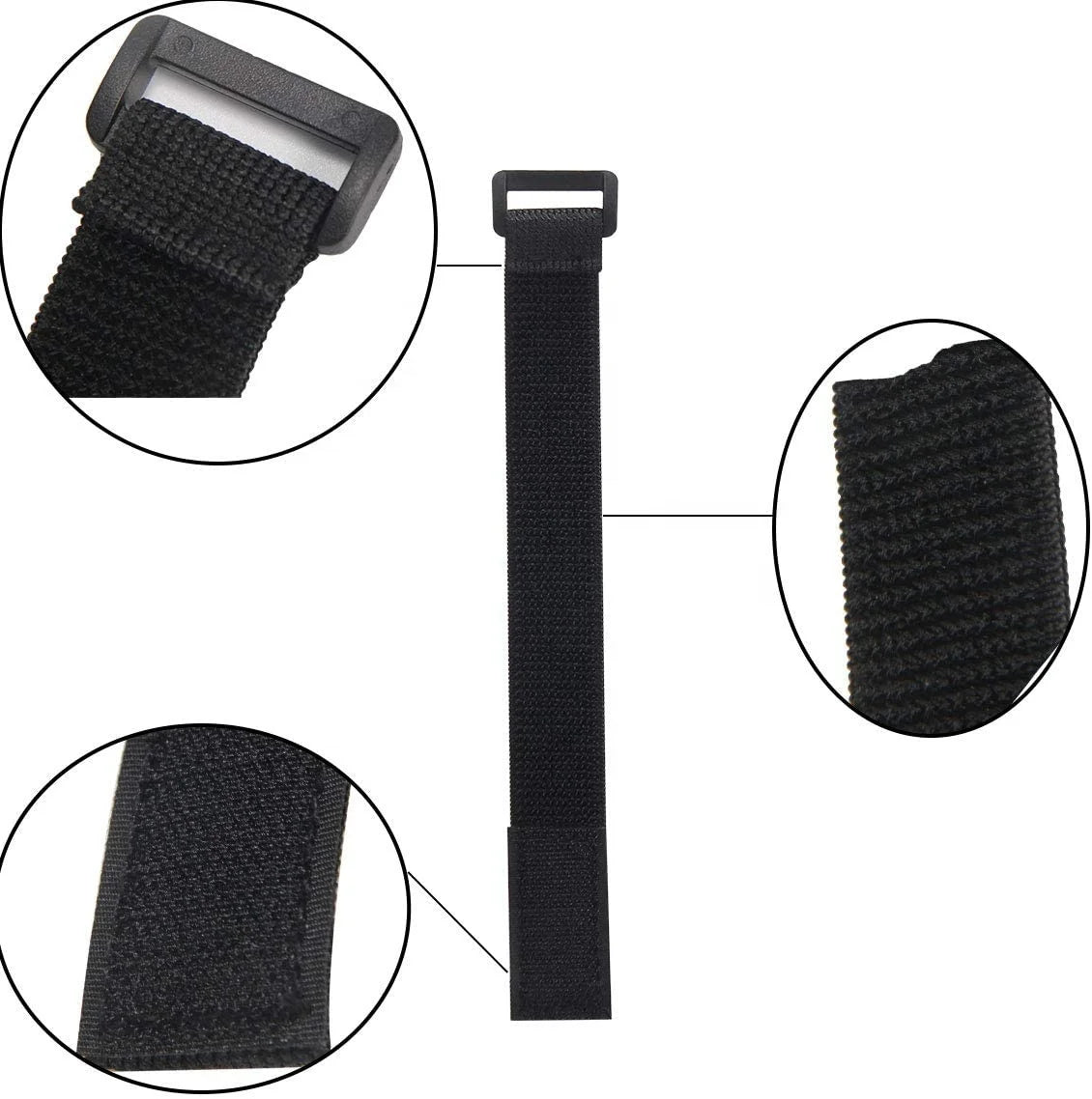 Adjustable 38mm Elastic Armband Hook Loop for Velcro Embroidered Customizable Logo Webbing Wholesale Storage Strap for Bags Shoe