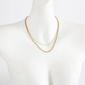 Ocean-Inspired Lady's Fashionable Gift Simple Double-Layered Stainless Steel Chain Choker Necklace