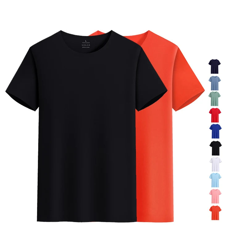 High Quality Custom Men's Seamless O-Neck T-Shirt Breathable Long Short Sleeve Undershirt Wholesale Screen Printing T-Shirt MegaBDM