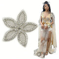 WRA-787 Keering Sew-On Rhinestone Flora Wholesale Iron on Beaded Patches Applique Flowers for Dresses Hot-Fix