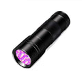 12LED Purple Blacklight Flashlights 395nm Led Mini Portable Ultraviolet Torch Light UV Flashlight for Fishing