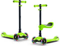 Scooter Kids Pu Led Light Wheel Kick Toy Scooter Baby Adjustable Children Foot Scooter or 2-8 Year Kids