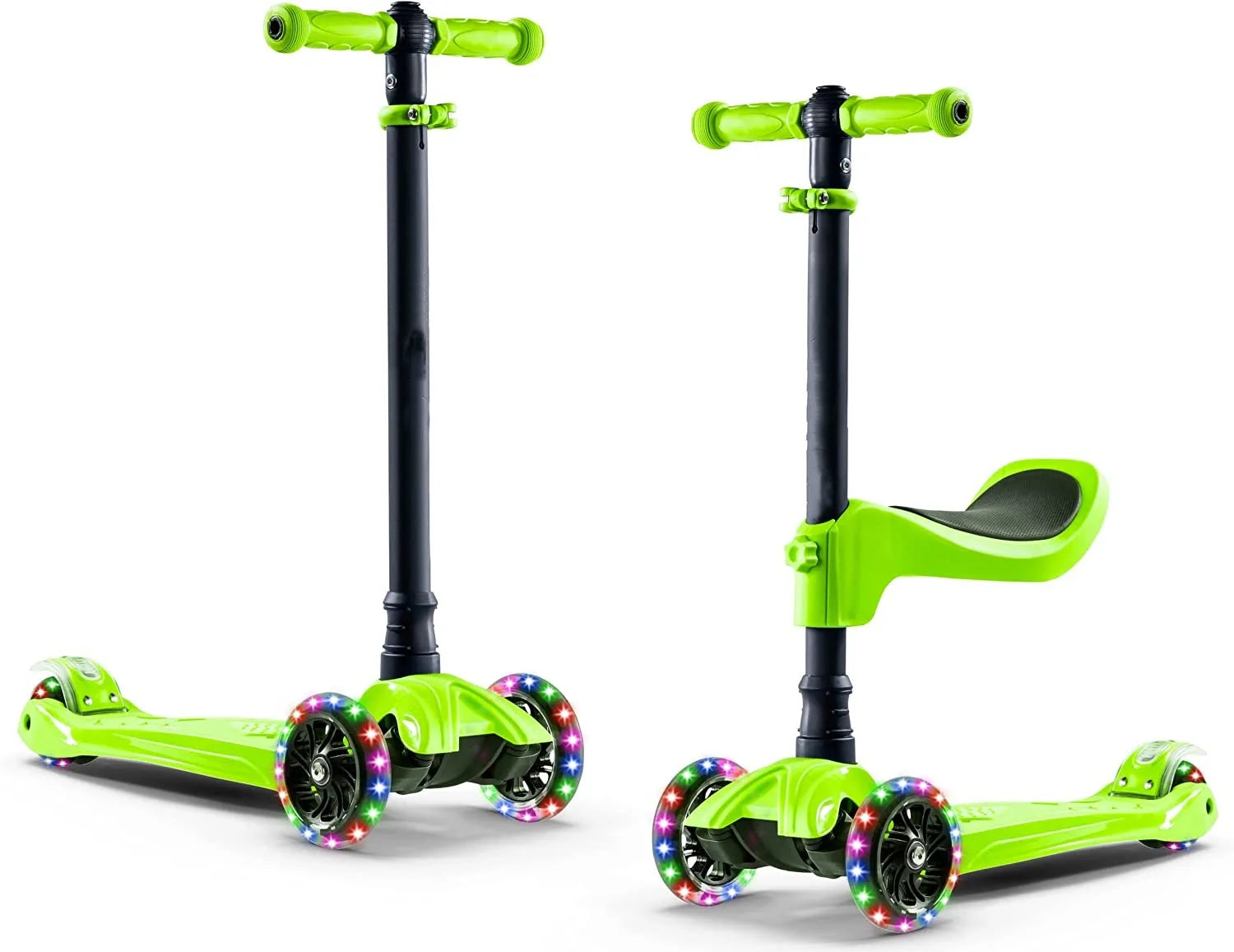 Scooter Kids Pu Led Light Wheel Kick Toy Scooter Baby Adjustable Children Foot Scooter or 2-8 Year Kids