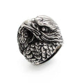 OAHLAN Customized Fashion Jewelry Rings Punk Animal Eagle Stainless Steel Ring for Men Boys Gift Finger Ring Band Size 8-13
