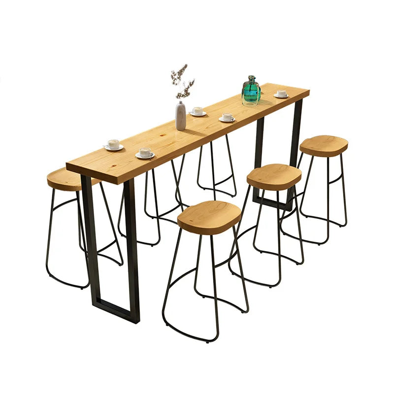Wholesale Price bar Furniture Industrial Cafe Wooden bar Table and Stools bar Table and Chairs