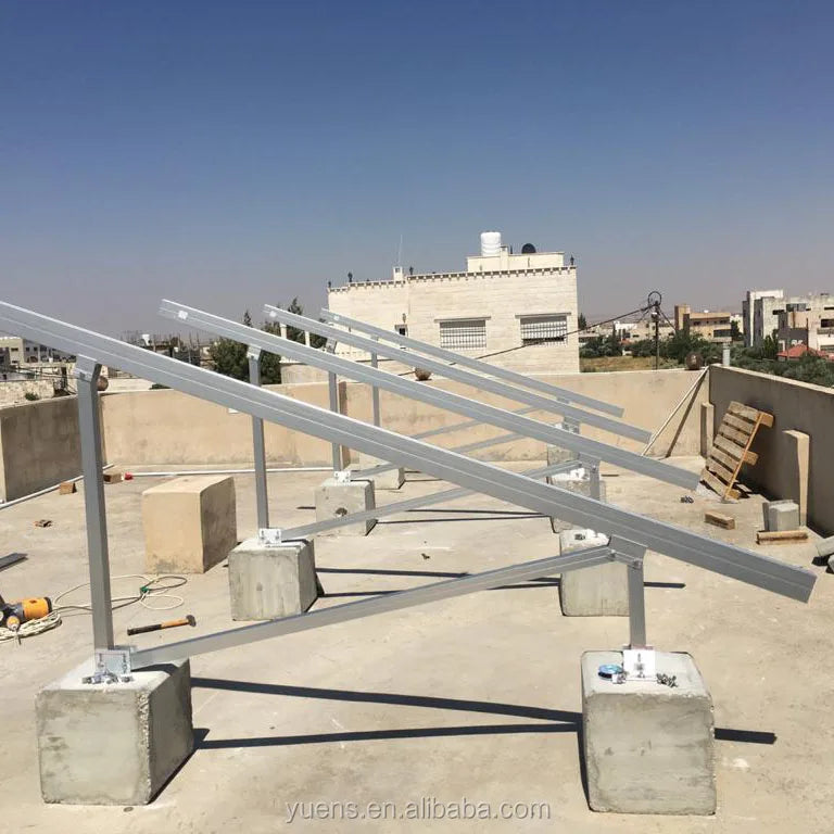 Customized Aluminum Flat Roof Solar Tile Mounting System Industrial PV Ground Mounting System