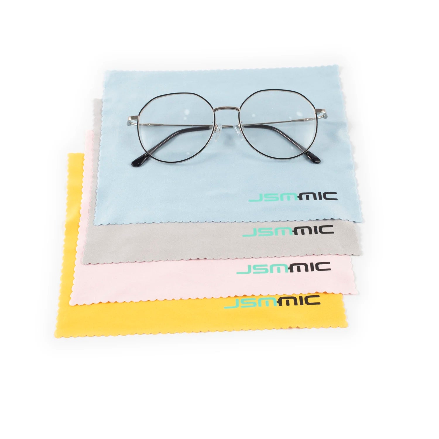 100% Polyester Microfiber Wiping Cleaning Cloth Custom Logo Printed Sunglasses Eyeglass Glasses Lens Cleaner