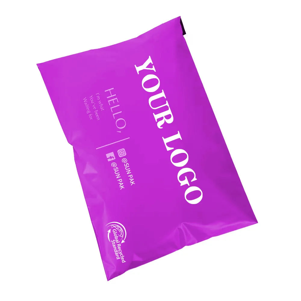 Custom Gusseted Eco White Black Poly Envelope Mailer Bags Biodegradable Shipping Mailer Handle Plastic Recycled Package