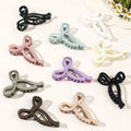 Elegant Large Pinzas Para Cabello Shark Hair Claw Designer 10cm Frosted Hollow Solid Color Clamps Clips Hair Clips for Women