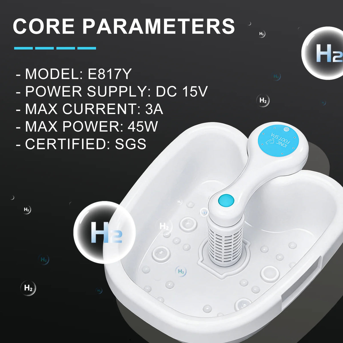 Multi Hydrogen Ionic Foot Bath Spa Detox Machine Toxins Trending Household for Home & Hotel Use MegaBDM