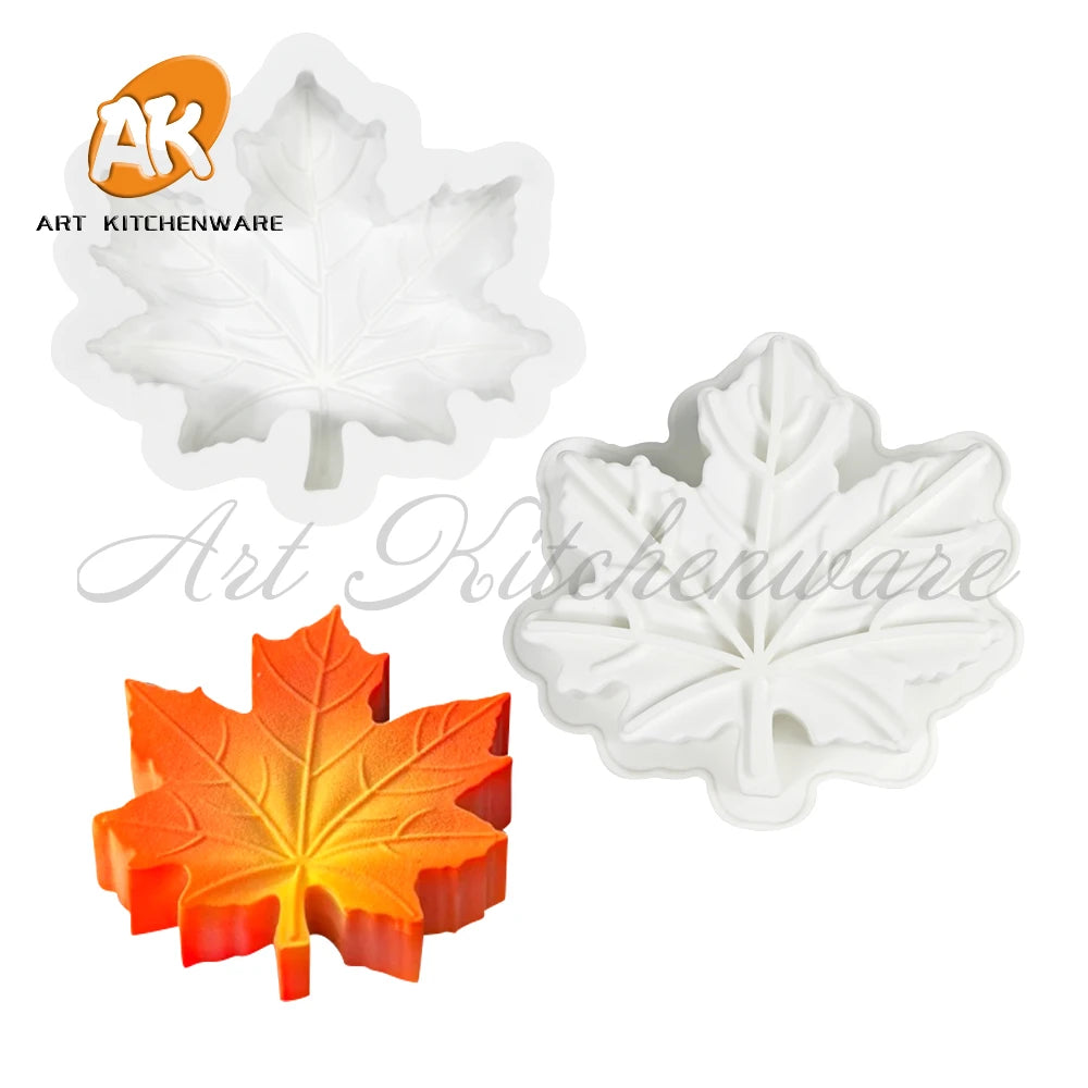 AK Maple Silicon Mold Baking Tray Silicone Mousse Cake Mold Pudding Chocolate Mould Cake Decorating Supplies Bakery Pastry Mould