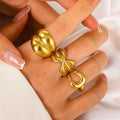 Waterproof Stainless Steel Stackable Chunky Rings for Women Trendy Ladies Finger Ring Accessories on Hand Fashion Female Jewelry