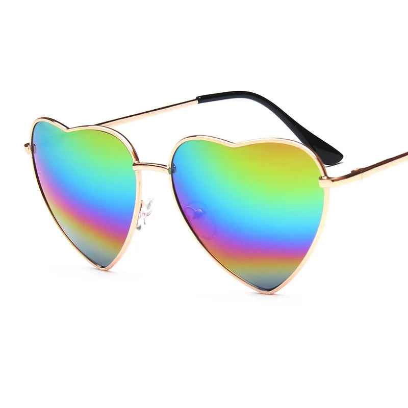 Fashion Sunglasses Women Love Heart Glasses Vintage Oculos Summer Retro Shades Sun Glasses
