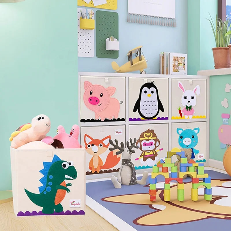 Product Manufacturer Wholesale Custom Washable Folding Cartoon Clothes Storage Box Household Items Kids Toys Organizer Bins