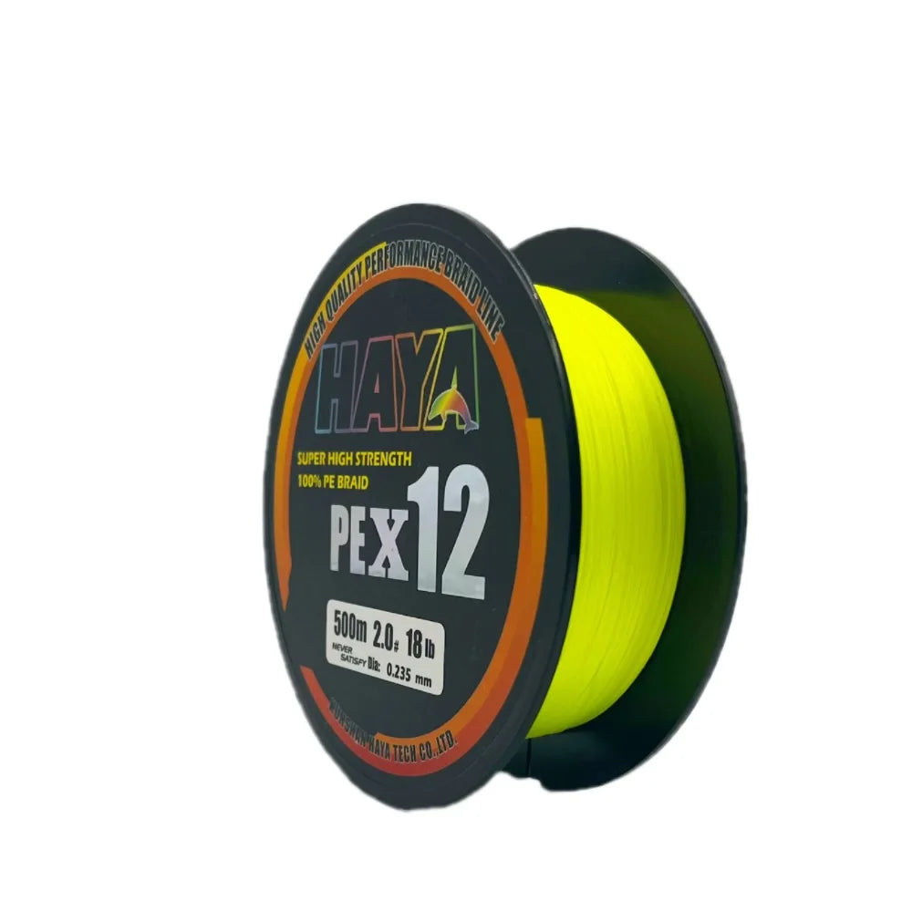 HAYA Braided Fishing Line Smooth Freshwater Line Super Strong Innovative 12 Strand