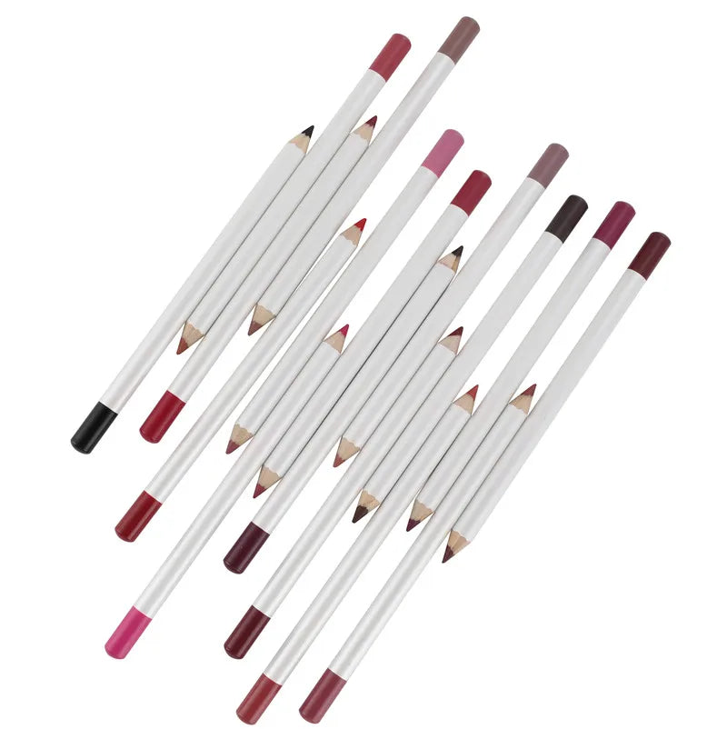 Custom Makeup 8 Colors Lip Contour Matte Lip Liner High Pigment Waterproof Lasting Vegan Lipliner Private Label