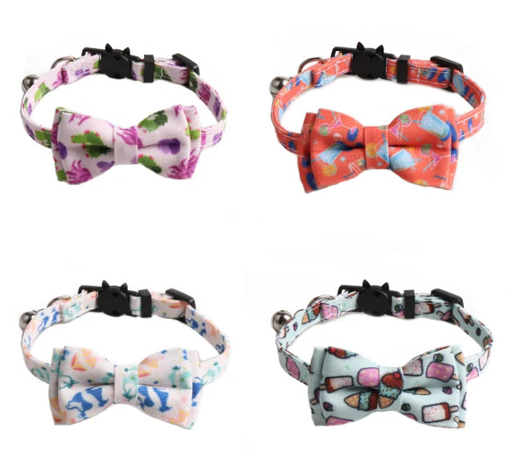 Wholesale Designer Custom New Summer Style Series Bow Pet Collar Cat Collar