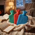 Natural Rubber Hot Water Bottle Winter Warmer with Soft PVC Reusable and Travel-friendly Capacity