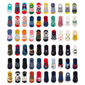 Wholesale Crazy Designer Funky Fashion Cotton Socks Custom Logo Funny Happy Low Cut Tube Crew Sox Cartoon Pattern for Summer