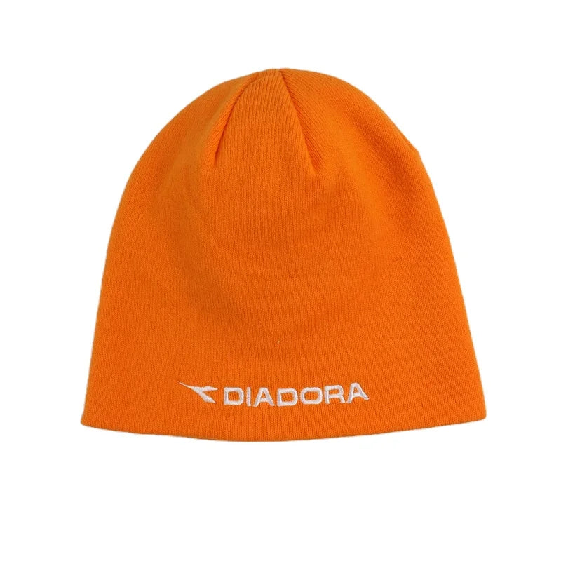 Custom Winter Beanie Promotional Cuffless Acrylic Spandex Plain Embroidered Knitted Hat for Travel