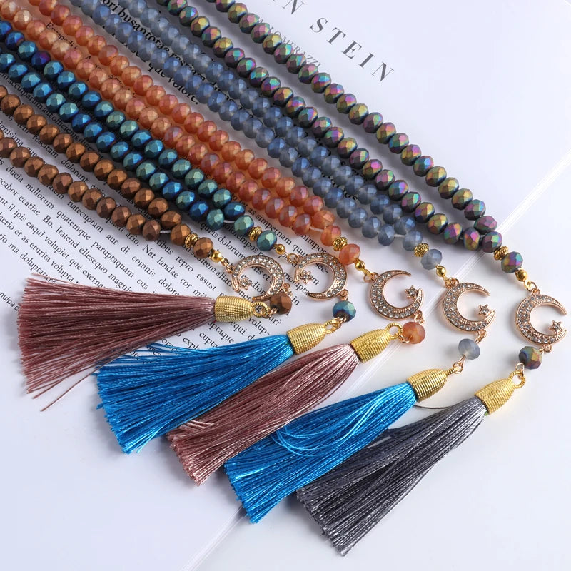 Religion Faceted Crystal Beads Jewelry Catholic Prayer Rosary Bead Necklace Rosarios Catolicos Por Mayor Islamic Muslim