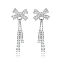Wholesale Fashion Women Jewelry S925 Silver Needle Butterfly Earrings Tassel Long Earrings